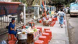 Street restaurant at Yangon