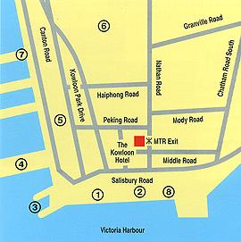 Kowloon Hotel Map