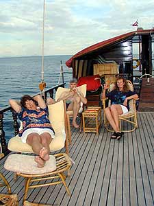 Relaxing on the sun deck