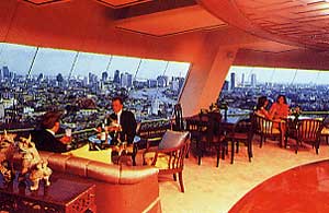 Das einzige drehende Restaurant in Bangkok bietet einen einzigartigen Blick
