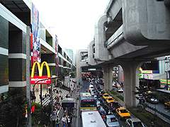 Sukkhumvit Road with the Skytrain above !!!