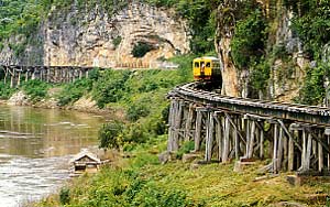 Fahrt mit der "Todeseisenbahn" entlang des Hellfire Passes