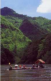 Enjoying the nature on the River Kwae Noi