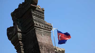 Cambodian flag at Khao Preah Vihar