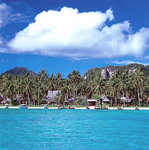 The Beach in front the resort