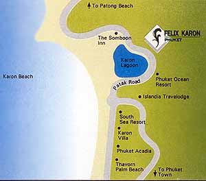 Map of Karon Beach