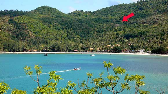 View to land at Had Thong Nai Pan Yai