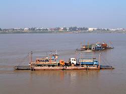 Carr ferry over the Mekong River